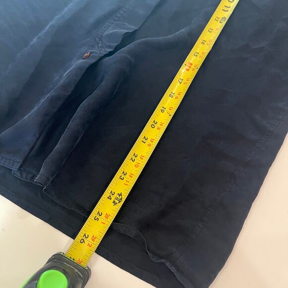 Vtg Jones New York Long Sleeve Button Down 100% Silk Blouse Navy Blue 6 Petite - Picture 8 of 10